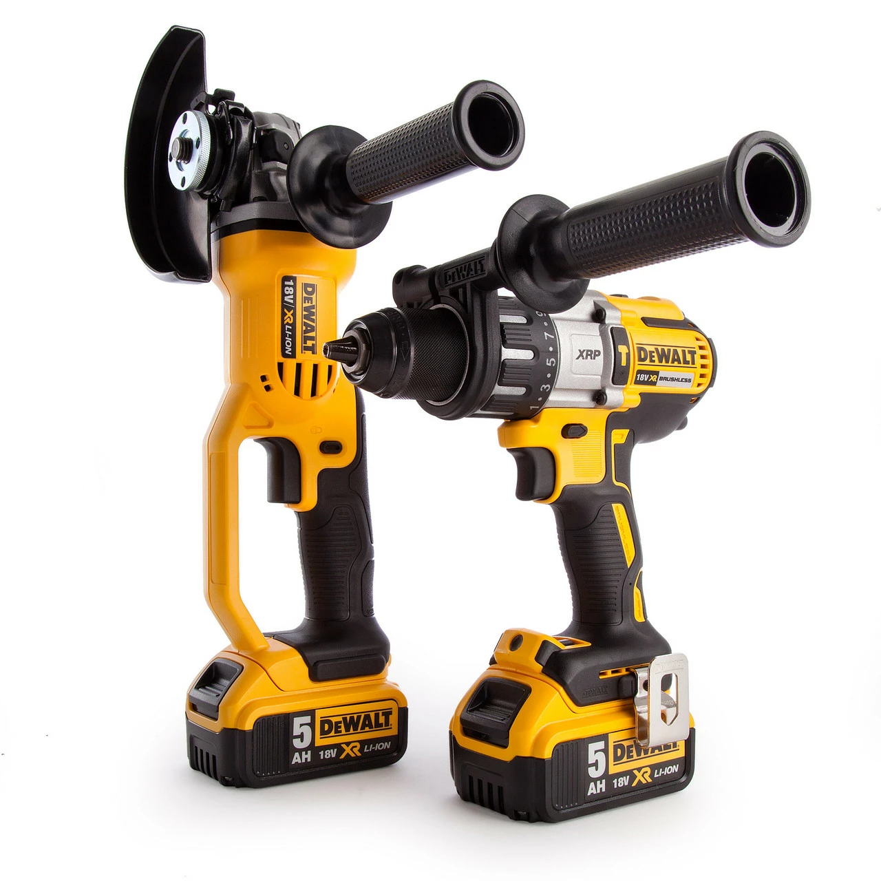 Dewalt DCK278P2 18V Combi Drill & Angle Grinder (2 X 5.0Ah Batteries) - Image 2