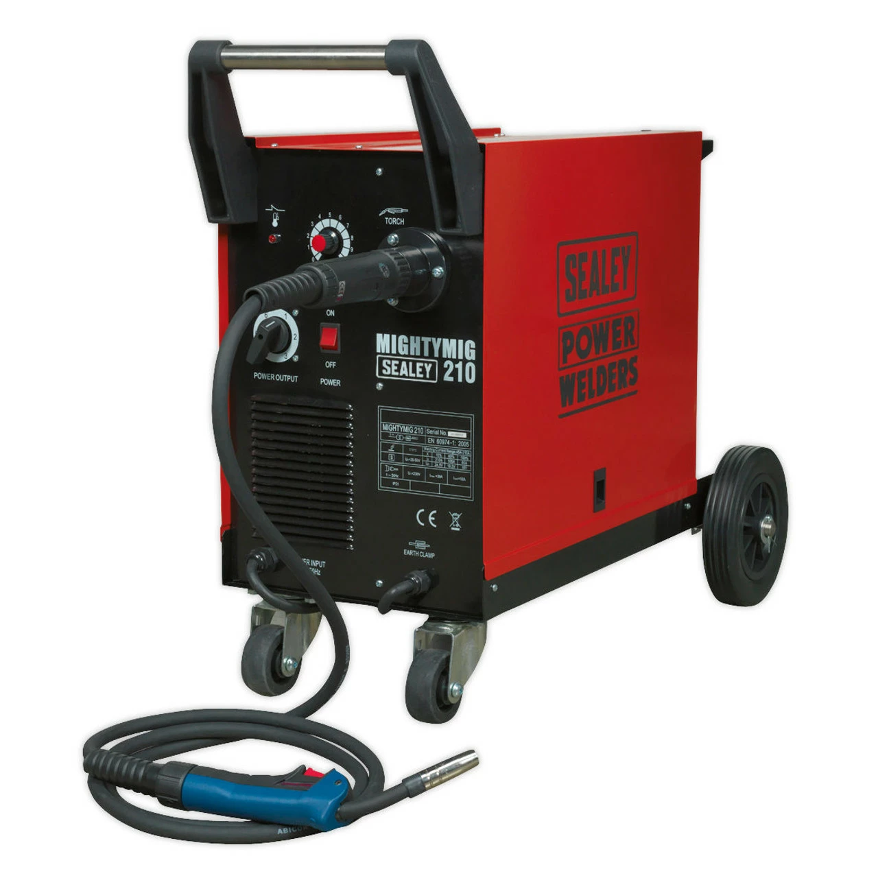 Sealey MIGHTYMIG210 Professional Gas/No-Gas Mig Welder 210amp With Euro Torch