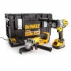 Dewalt DCK278P2 18V Combi Drill & Angle Grinder (2 X 5.0Ah Batteries)
