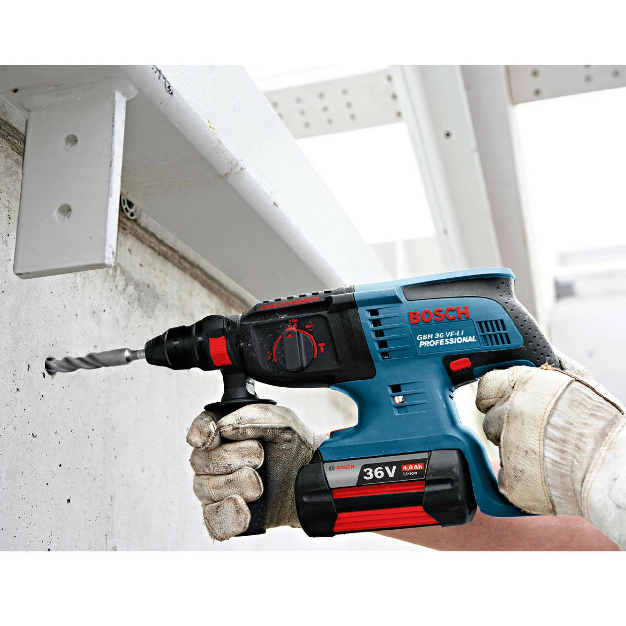 Bosch GBH36VF-LI Plus SDS Plus Hammer Drill (3 X 4.0Ah Batteries) - Image 6