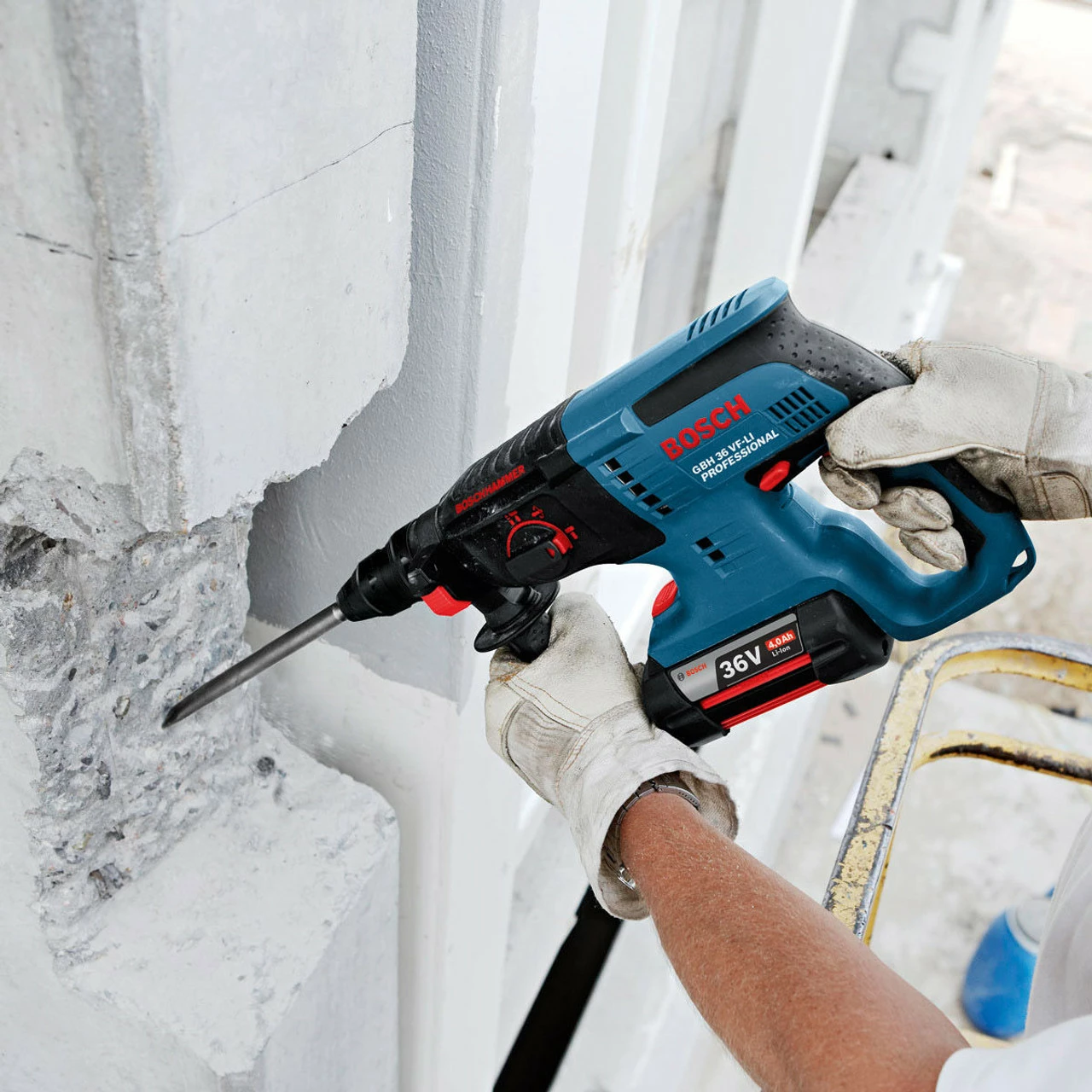 Bosch GBH36VF-LI Plus SDS Plus Hammer Drill (3 X 4.0Ah Batteries) - Image 8