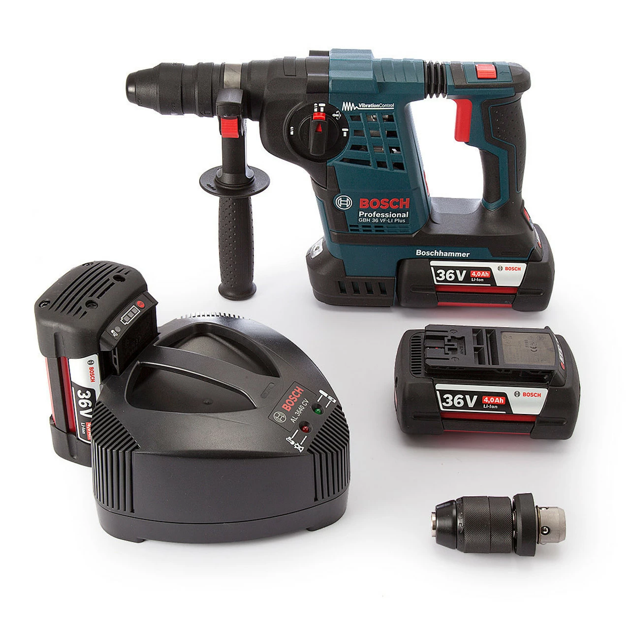Bosch GBH36VF-LI Plus SDS Plus Hammer Drill (3 X 4.0Ah Batteries) - Image 5