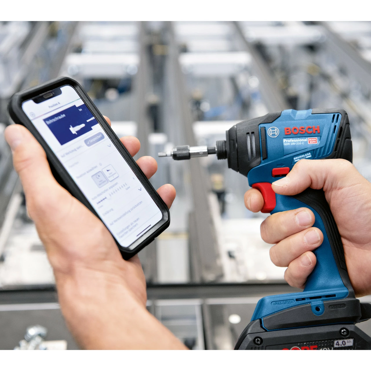 Bosch GDR 18V-210 C Professional Brushless Impact Driver (Body Only) In L-Boxx - Image 4