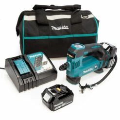 Makita DMP180 18V LXT Inflator, Toolbag, Charger (2 X 5.0Ah Batteries)
