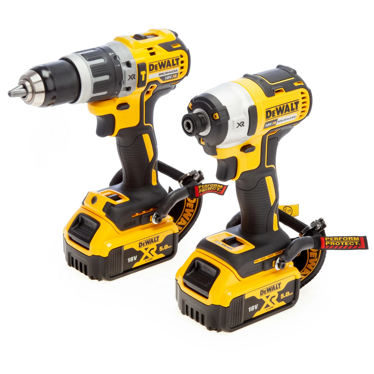 Dewalt DCK266P2LR 18V XR Combi Drill & Impact Driver Twin Pack Lanyard Ready (2 X 5.0Ah Batteries) - Image 2