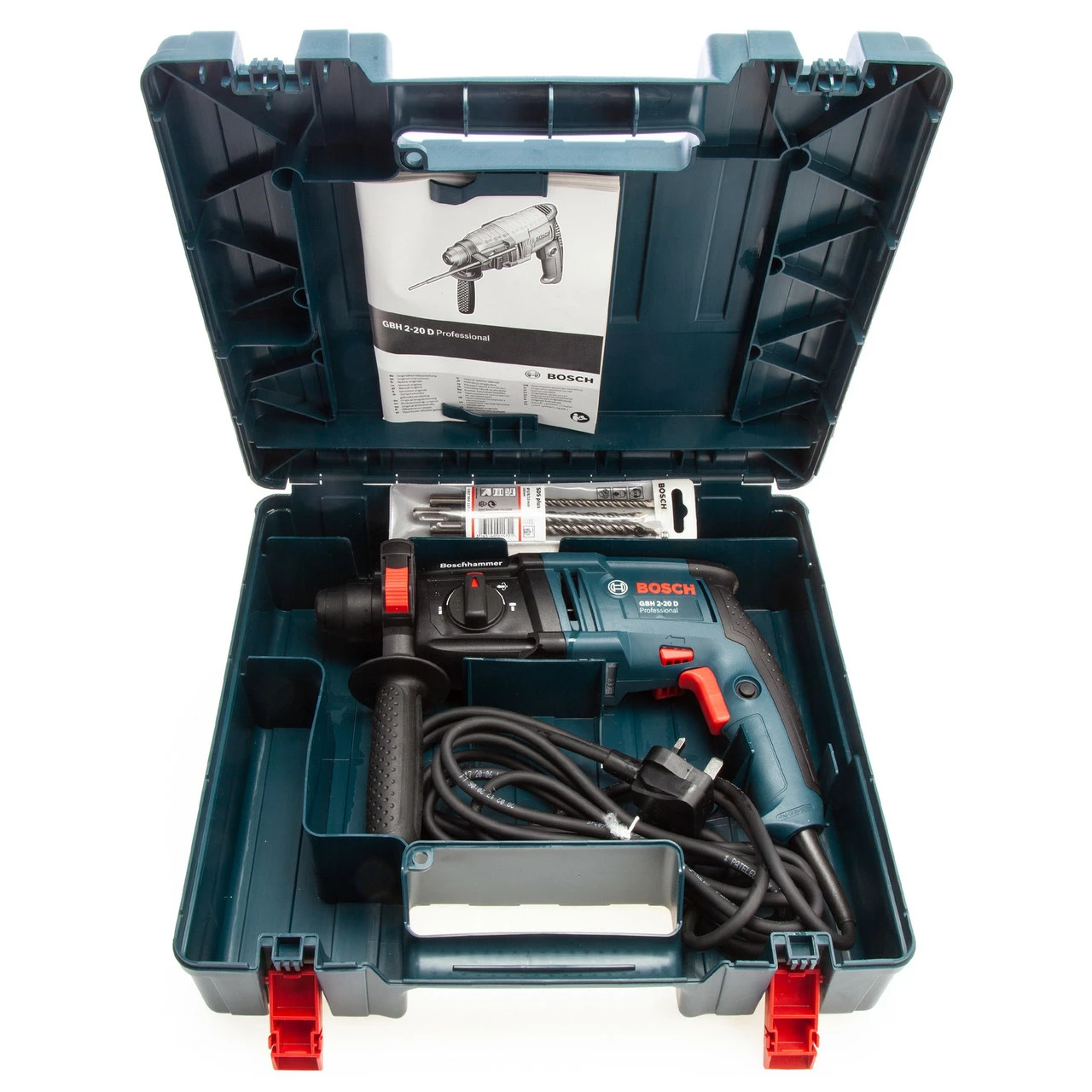 Bosch GBH220D SDS+ Rotary Hammer 2kg In Case With 3 Drills (240V) - Image 3