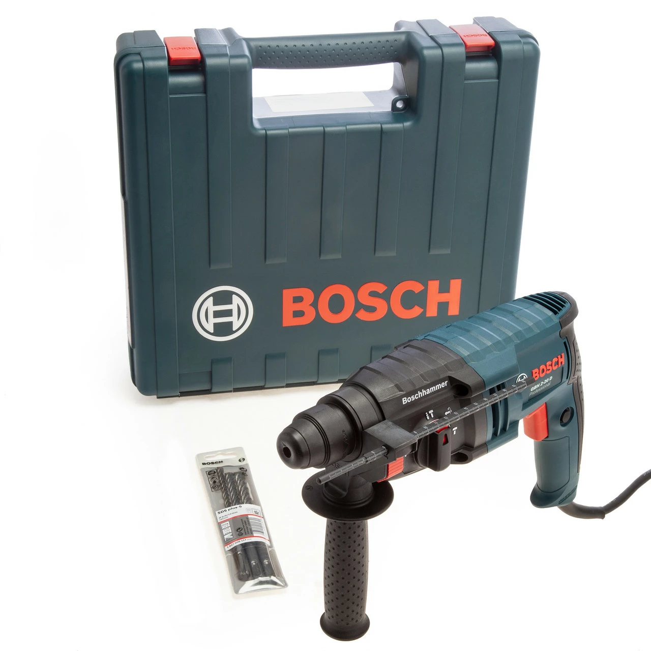 Bosch GBH220D SDS+ Rotary Hammer 2kg In Case With 3 Drills (240V)